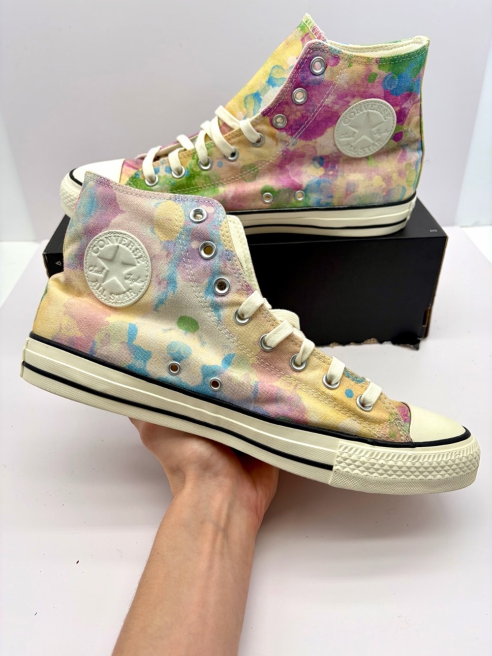 Converse High Top Sneakers - Pastel Multicolor men’s size 11.5 - Picture 2 of 6